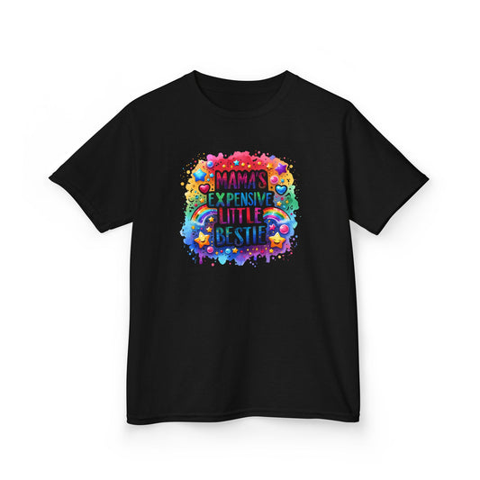 Mama's Expensive Little Bestie Kids Tee – Colorful Fun Cotton T-Shirt