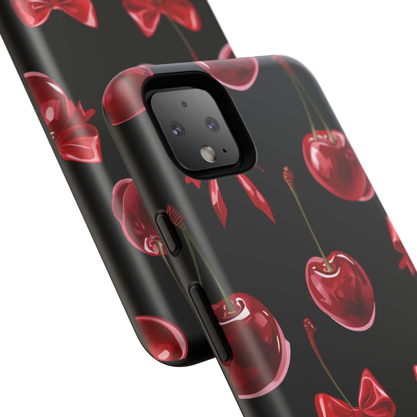 Coquette-Cherry Print Tough Phone Case - Stylish & Durable Protection