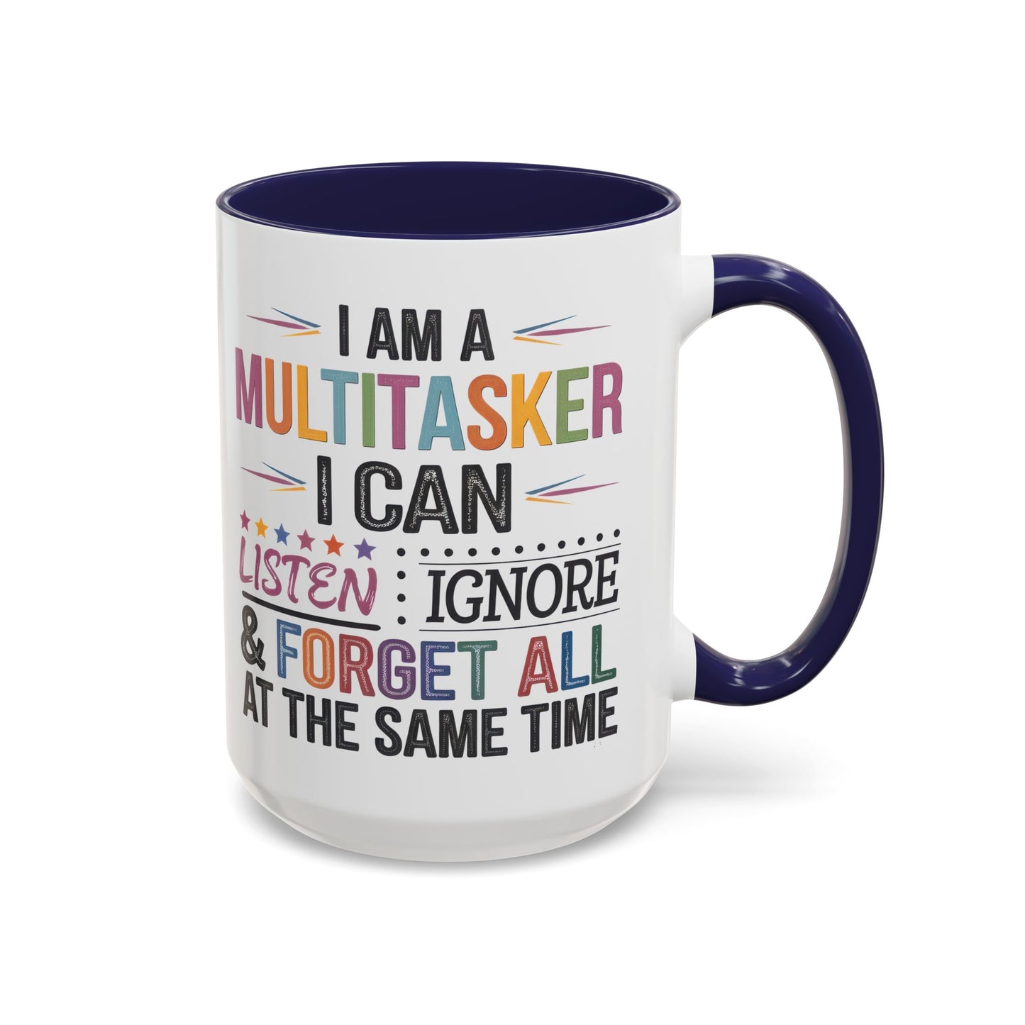 Multitasker Coffee 15oz Mug - Fun Accent Mug for Busy Beverages