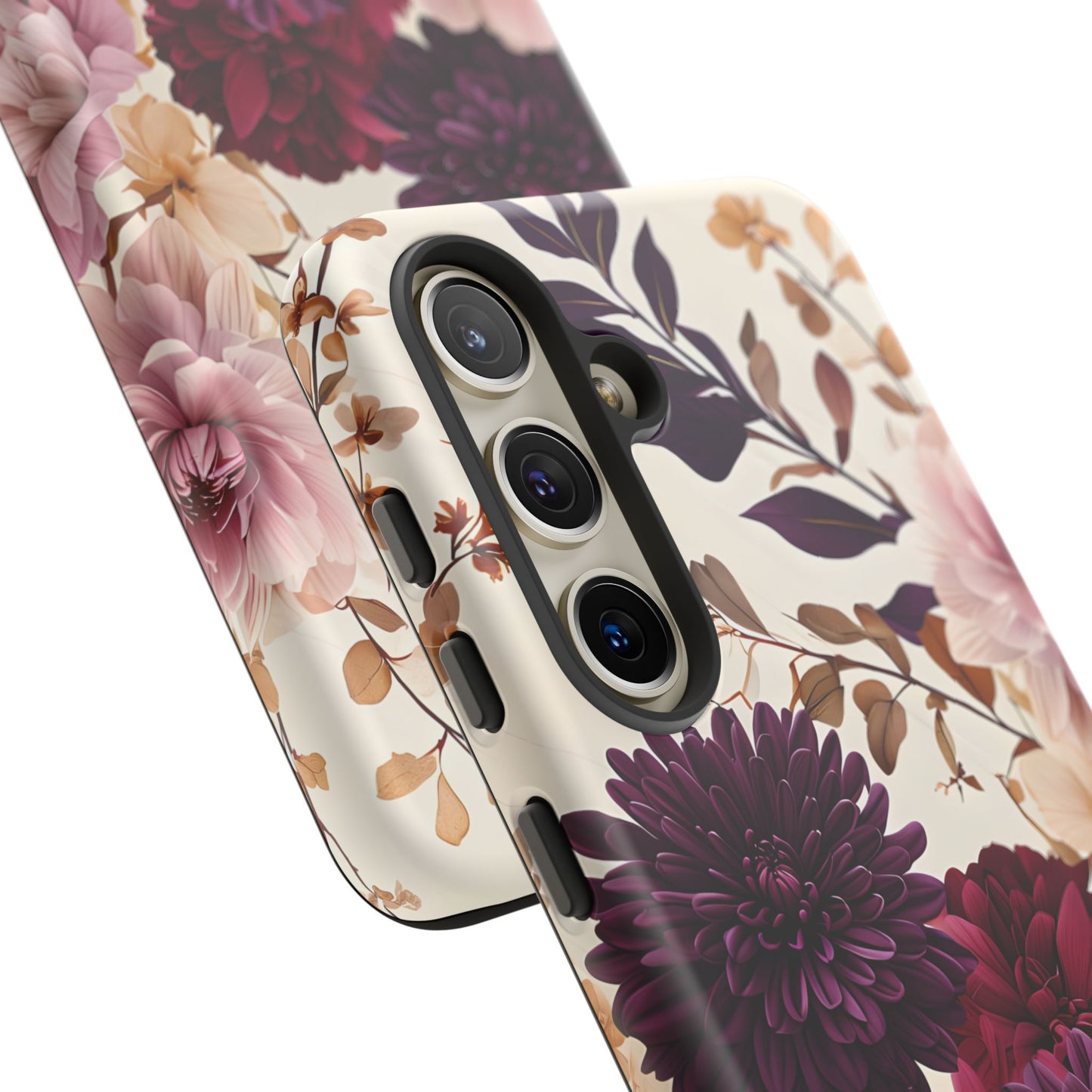 Floral Tough Phone Case - Elegant Design for iPhones & Androids