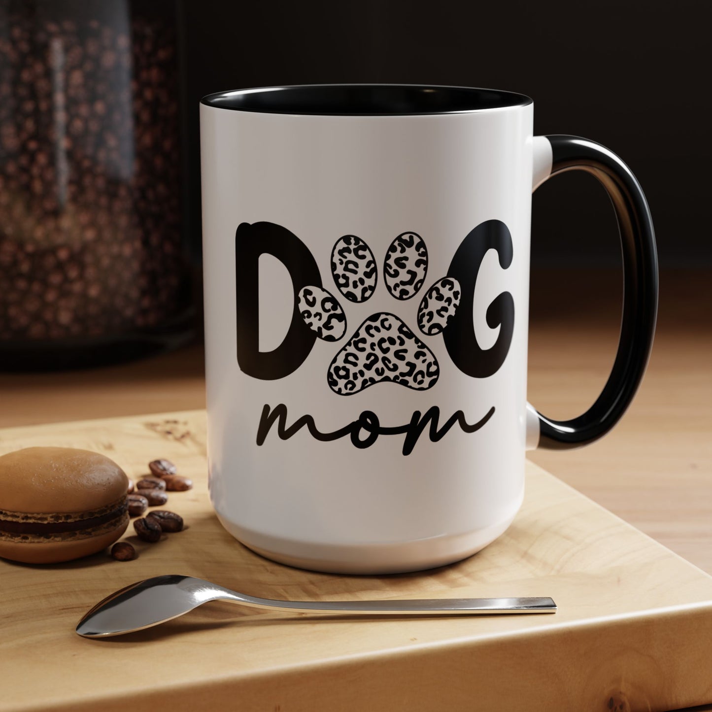 Dog Mom Accent 15oz Coffee Mug - Perfect Gift for Pet Lovers
