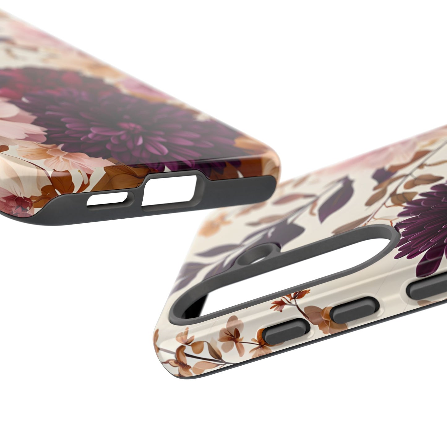Floral Tough Phone Case - Elegant Design for iPhones & Androids