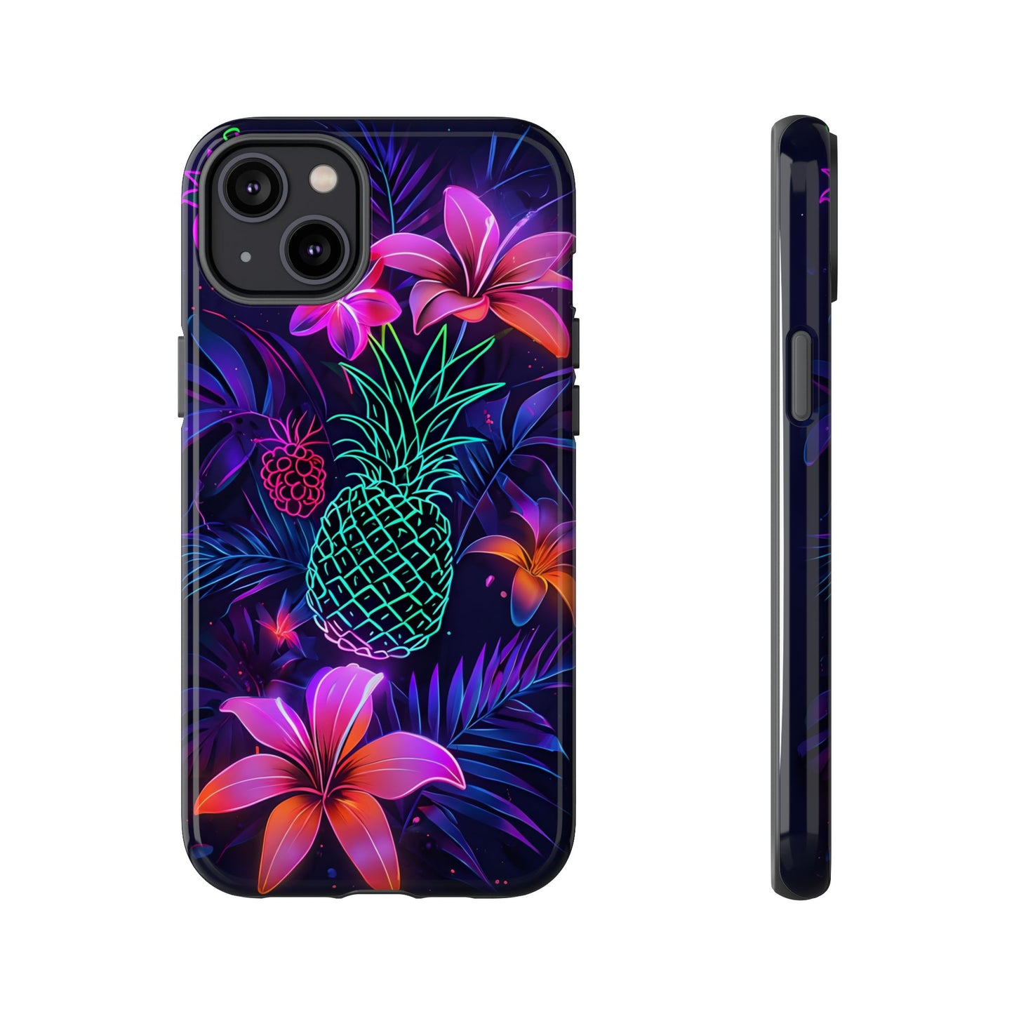 Tough Cases - Tropical Neon Floral iPhone Case