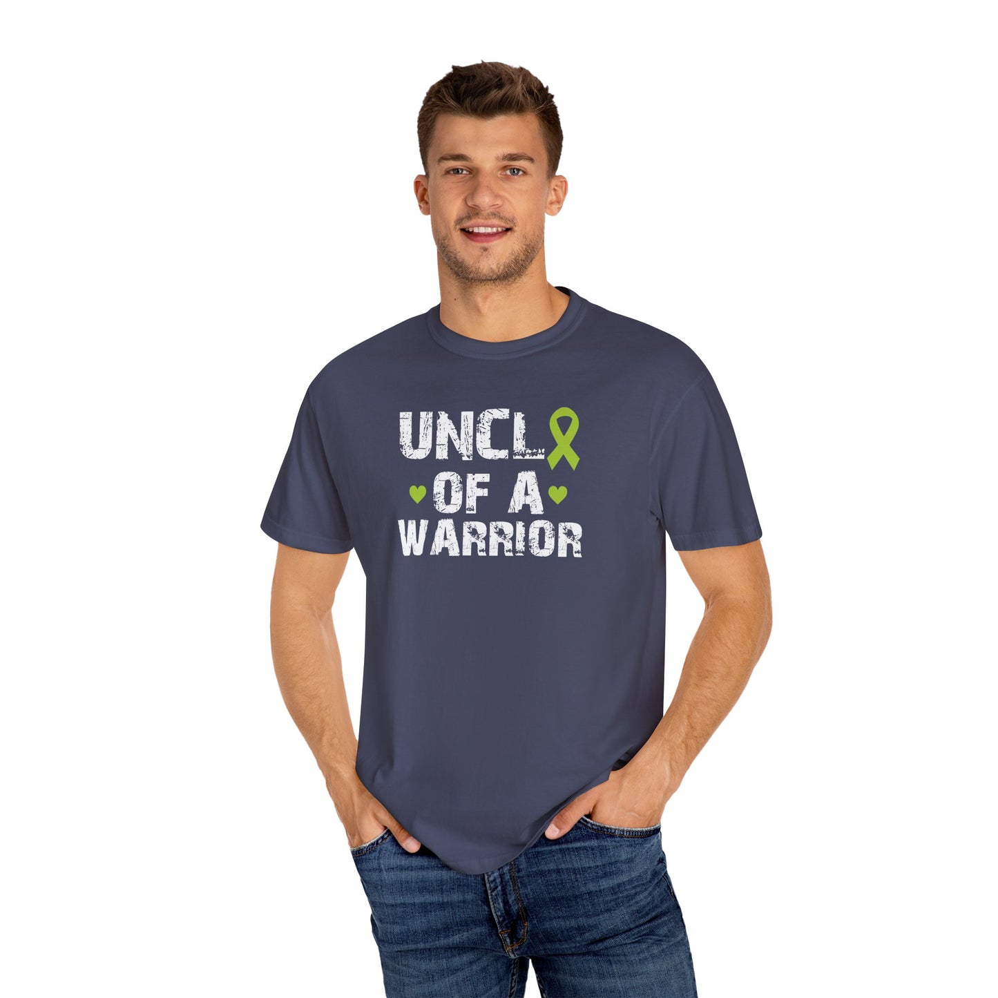 Uncle of a Warrior T-Shirt | Garment-Dyed Comfort Tee, Gift for Family, Supportive Apparel for Awareness Events, Relaxed Fit