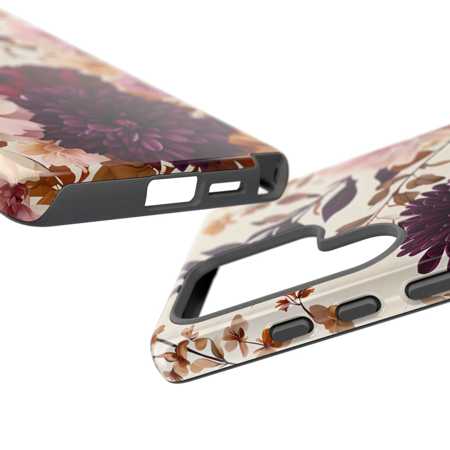 Floral Tough Phone Case - Elegant Design for iPhones & Androids