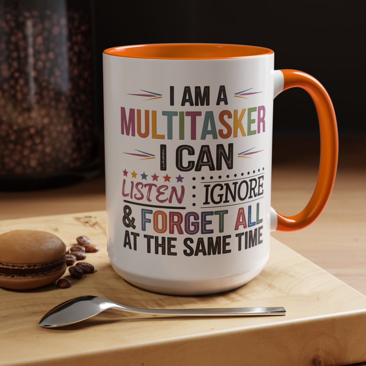 Multitasker Coffee 15oz Mug - Fun Accent Mug for Busy Beverages
