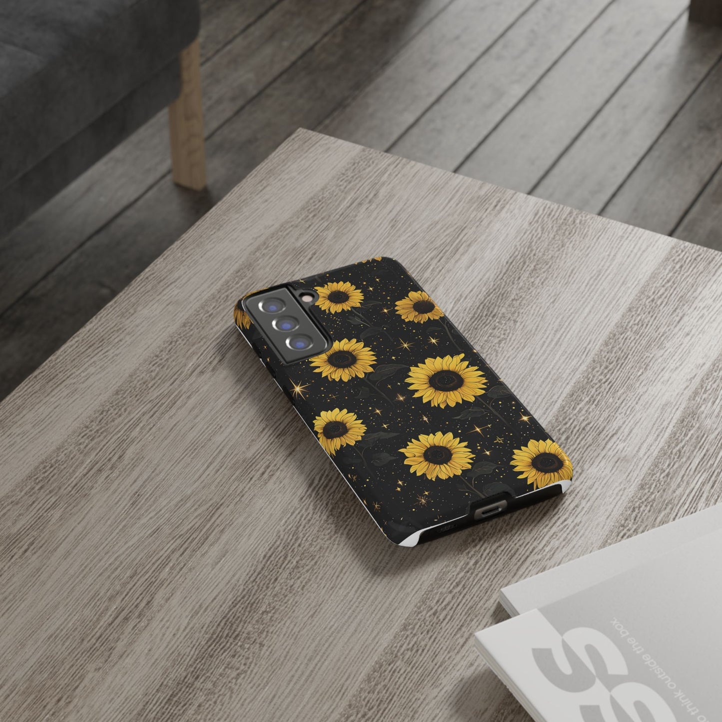 Sunflower Galaxy Tough Case - Durable Phone Cover with Floral Design