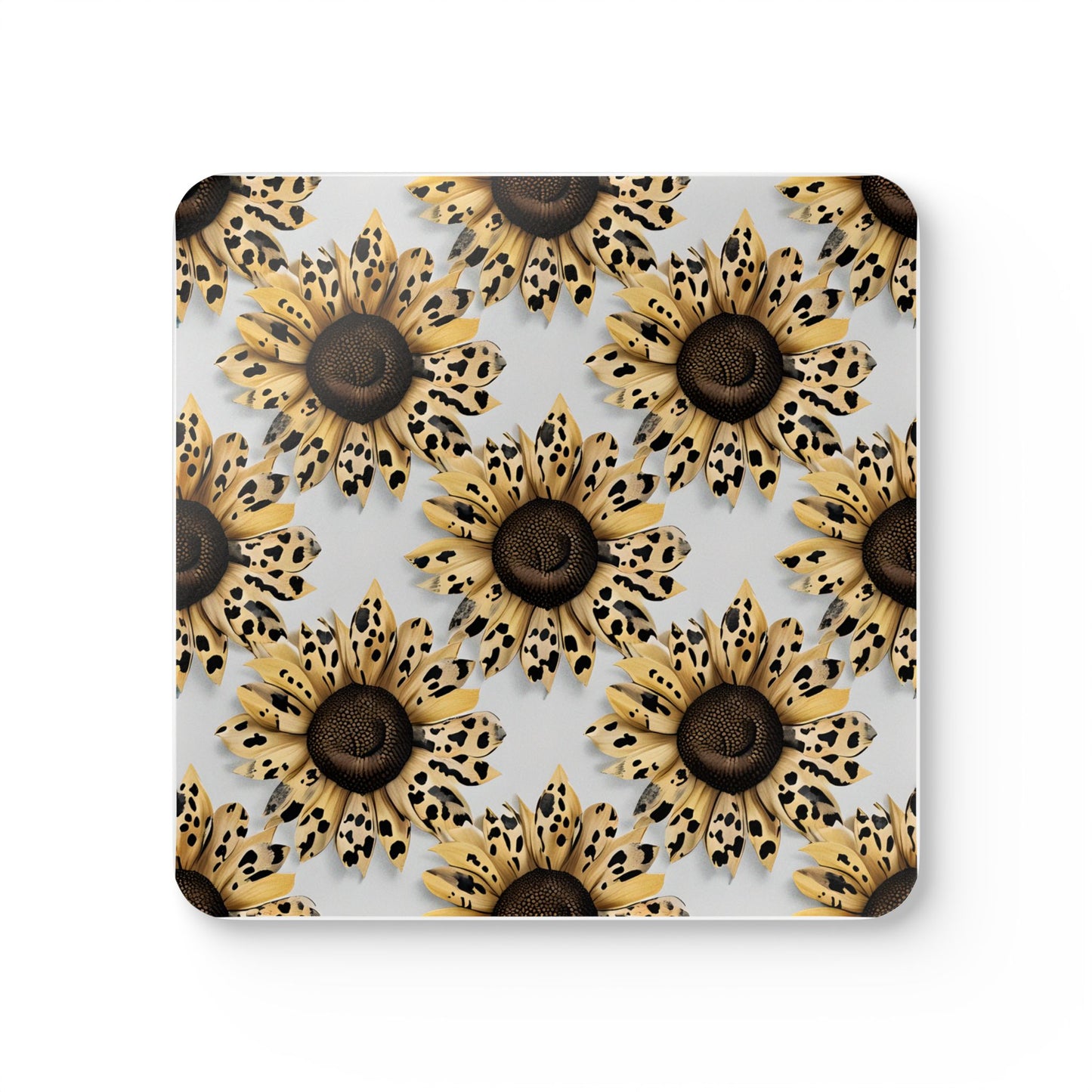 Wildflower Cork Coaster Set - Floral Design for Home Decor