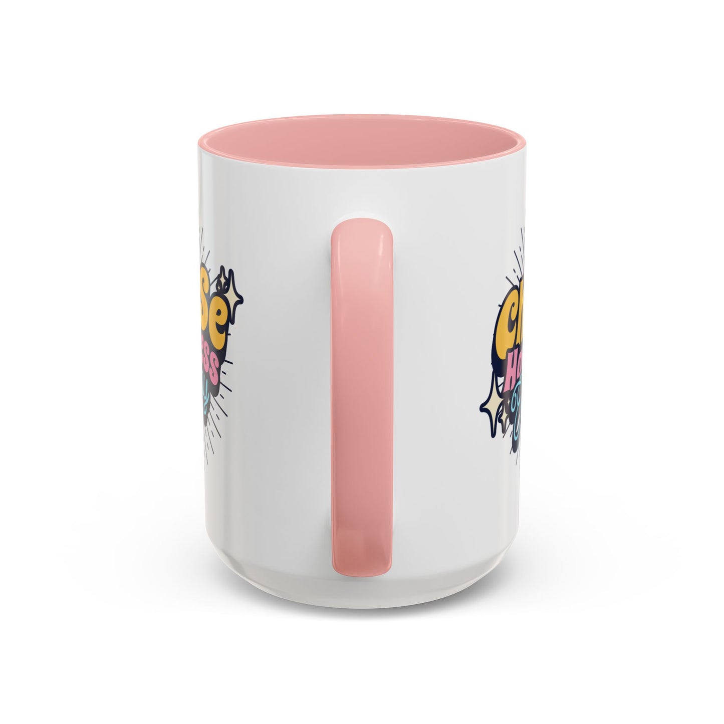 Choose Happiness Everyday 15oz Coffee Mug - Colorful Ceramic Cup for Positive Vibes