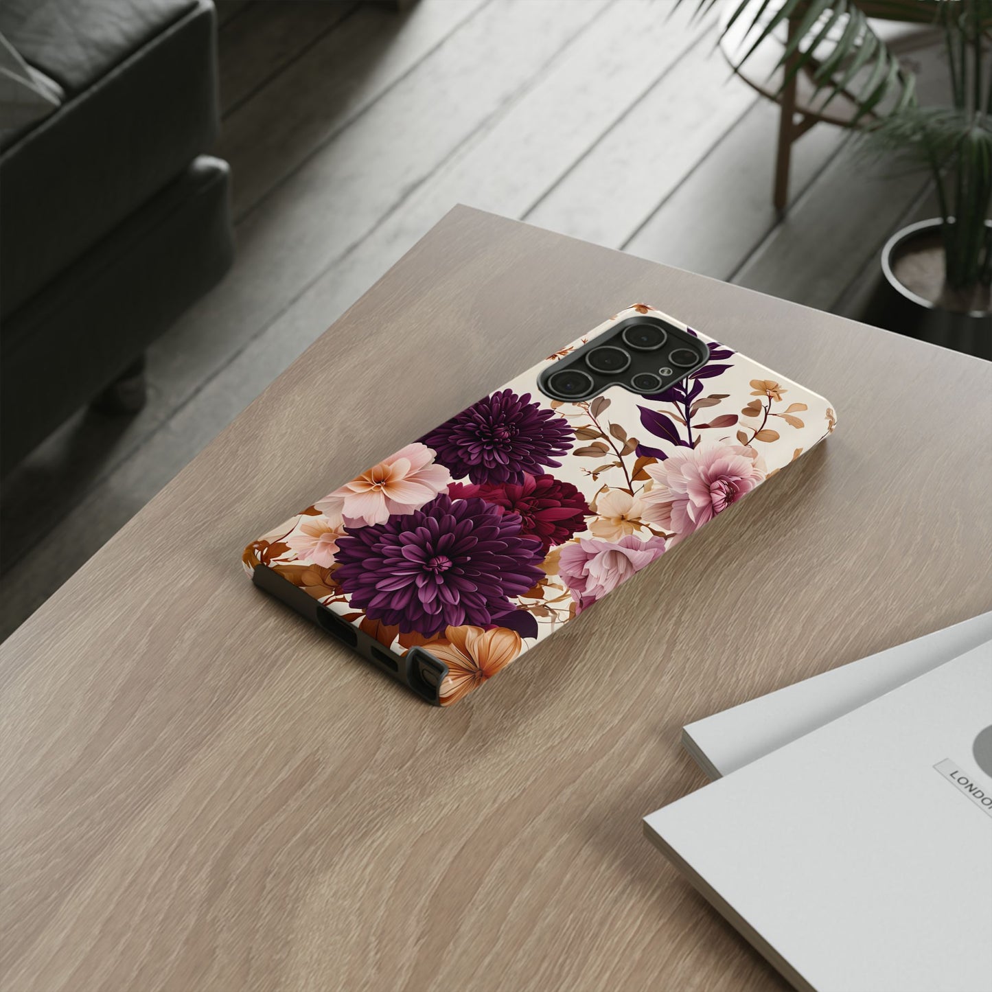 Floral Tough Phone Case - Elegant Design for iPhones & Androids