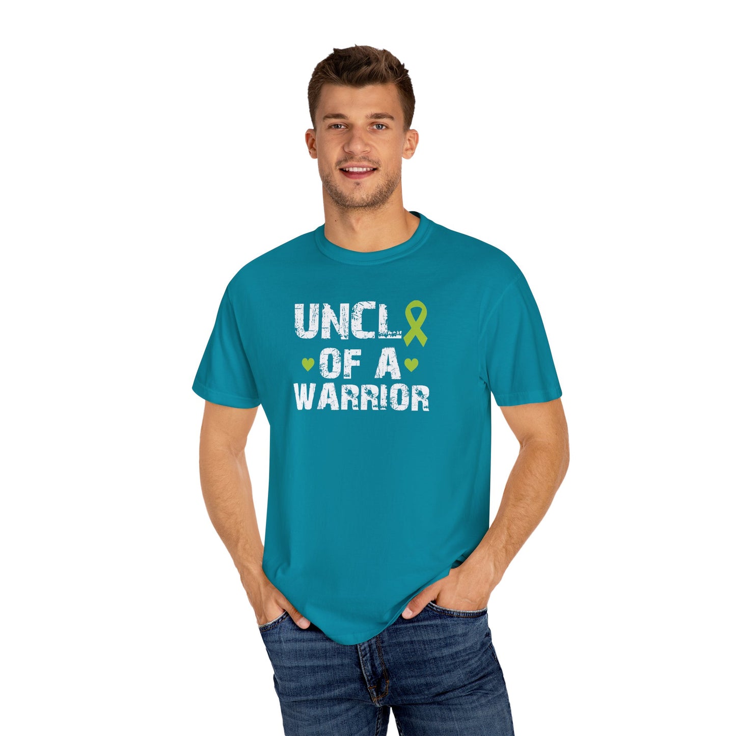 Uncle of a Warrior T-Shirt | Garment-Dyed Comfort Tee, Gift for Family, Supportive Apparel for Awareness Events, Relaxed Fit