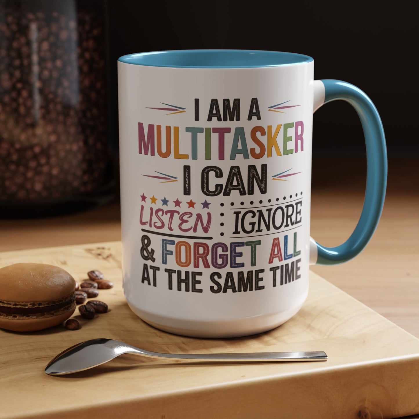 Multitasker Coffee 15oz Mug - Fun Accent Mug for Busy Beverages