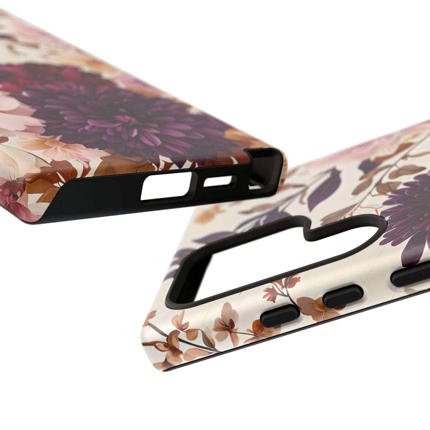 Floral Tough Phone Case - Elegant Design for iPhones & Androids