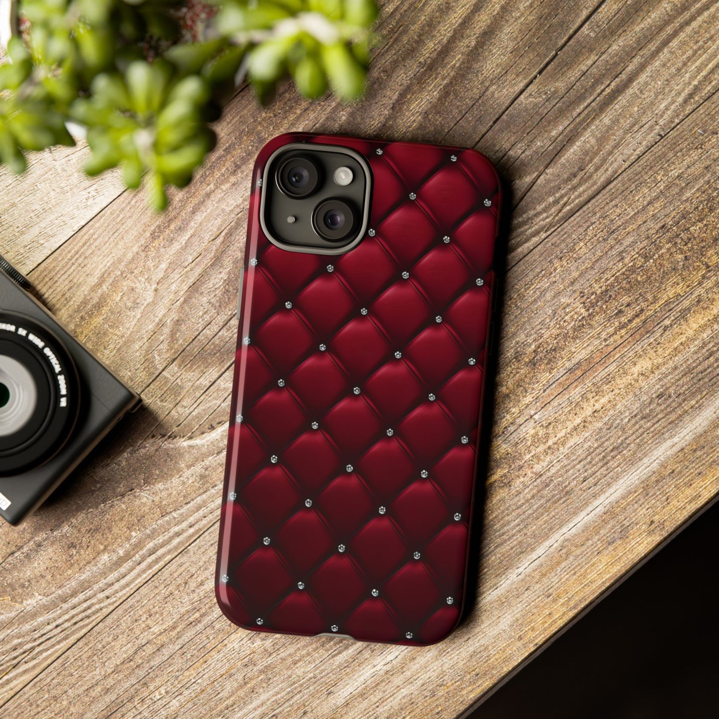 Luxurious Red Leather Phone Case – Stylish Protection for Your Device