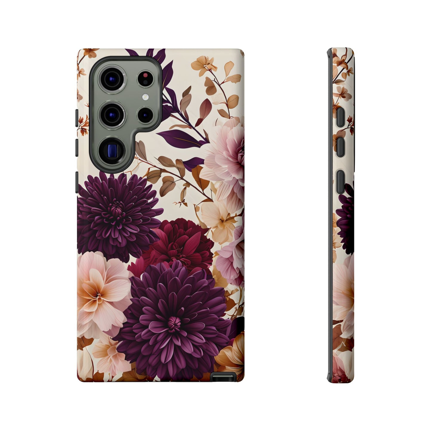 Floral Tough Phone Case - Elegant Design for iPhones & Androids