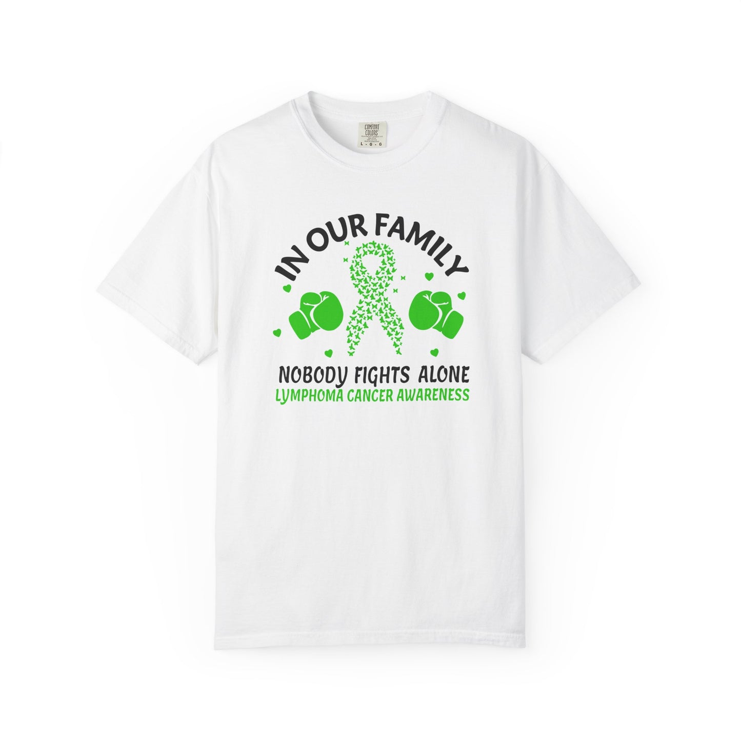 Lymphoma Awareness T-shirt, Family Support Shirt, Cancer Awareness Top, Gift for Fighters, Unisex Casual Tee