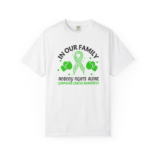 Lymphoma Awareness T-shirt, Family Support Shirt, Cancer Awareness Top, Gift for Fighters, Unisex Casual Tee