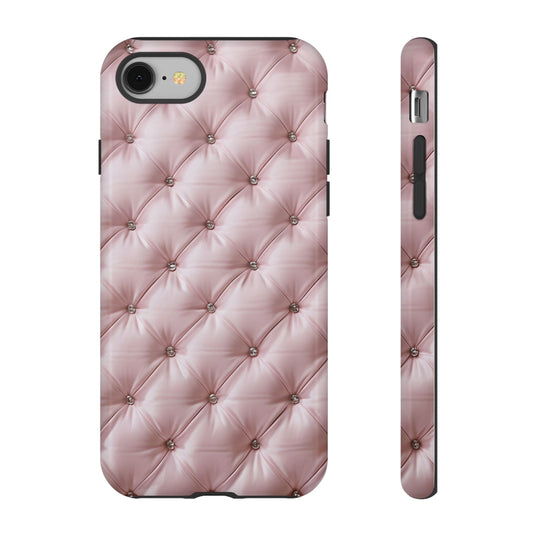 Luxury Pink Quilted Phone Case - Tough Cases for Stylish Protection