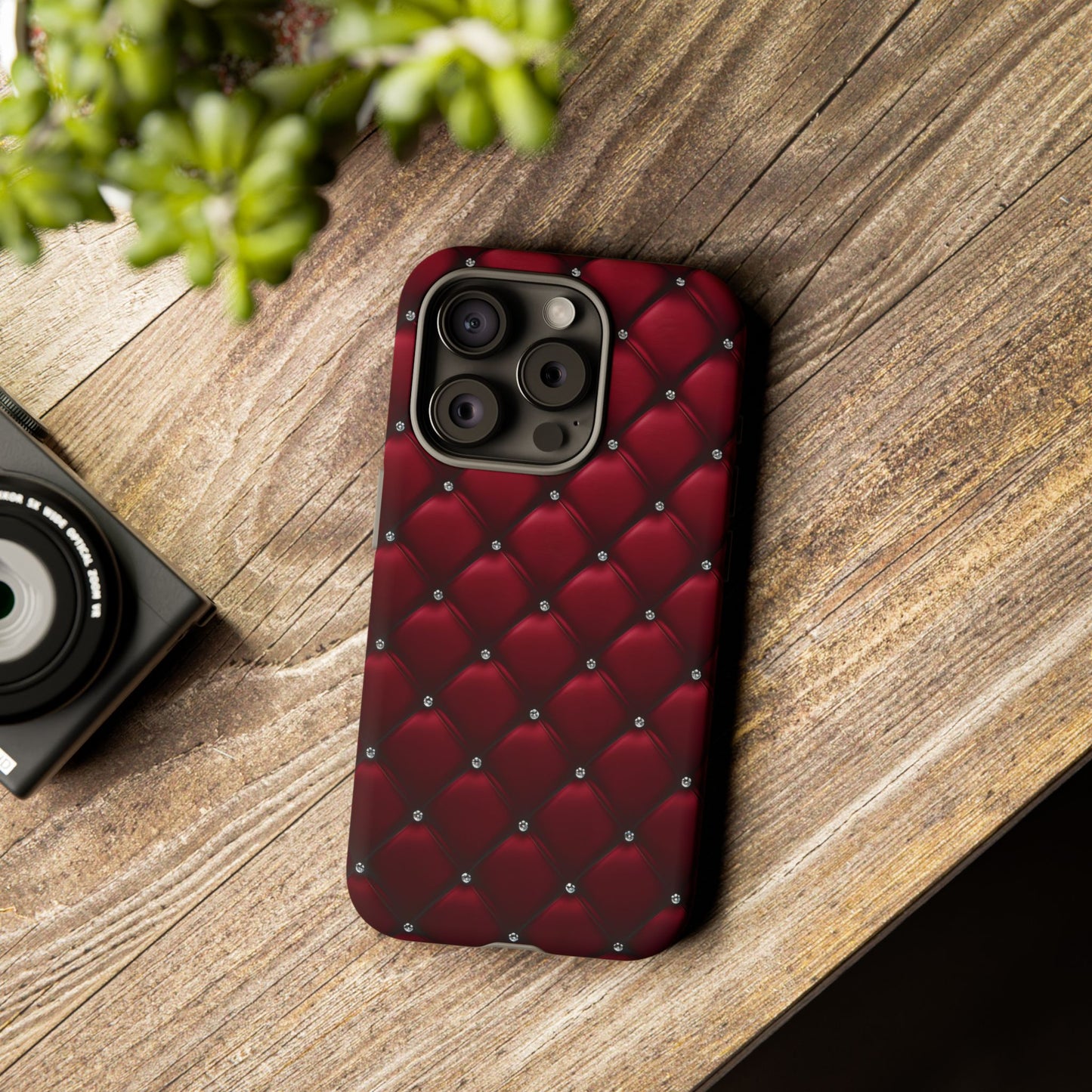 Luxurious Red Leather Phone Case – Stylish Protection for Your Device