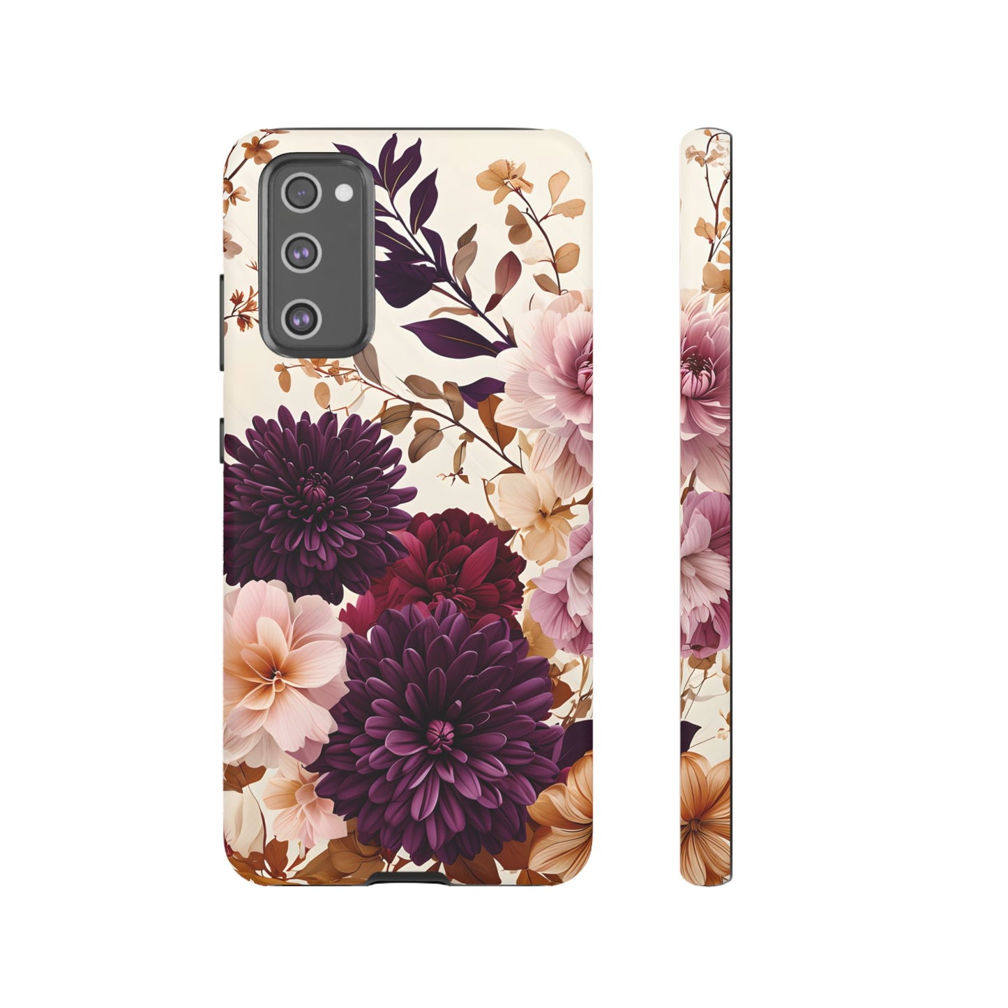 Floral Tough Phone Case - Elegant Design for iPhones & Androids