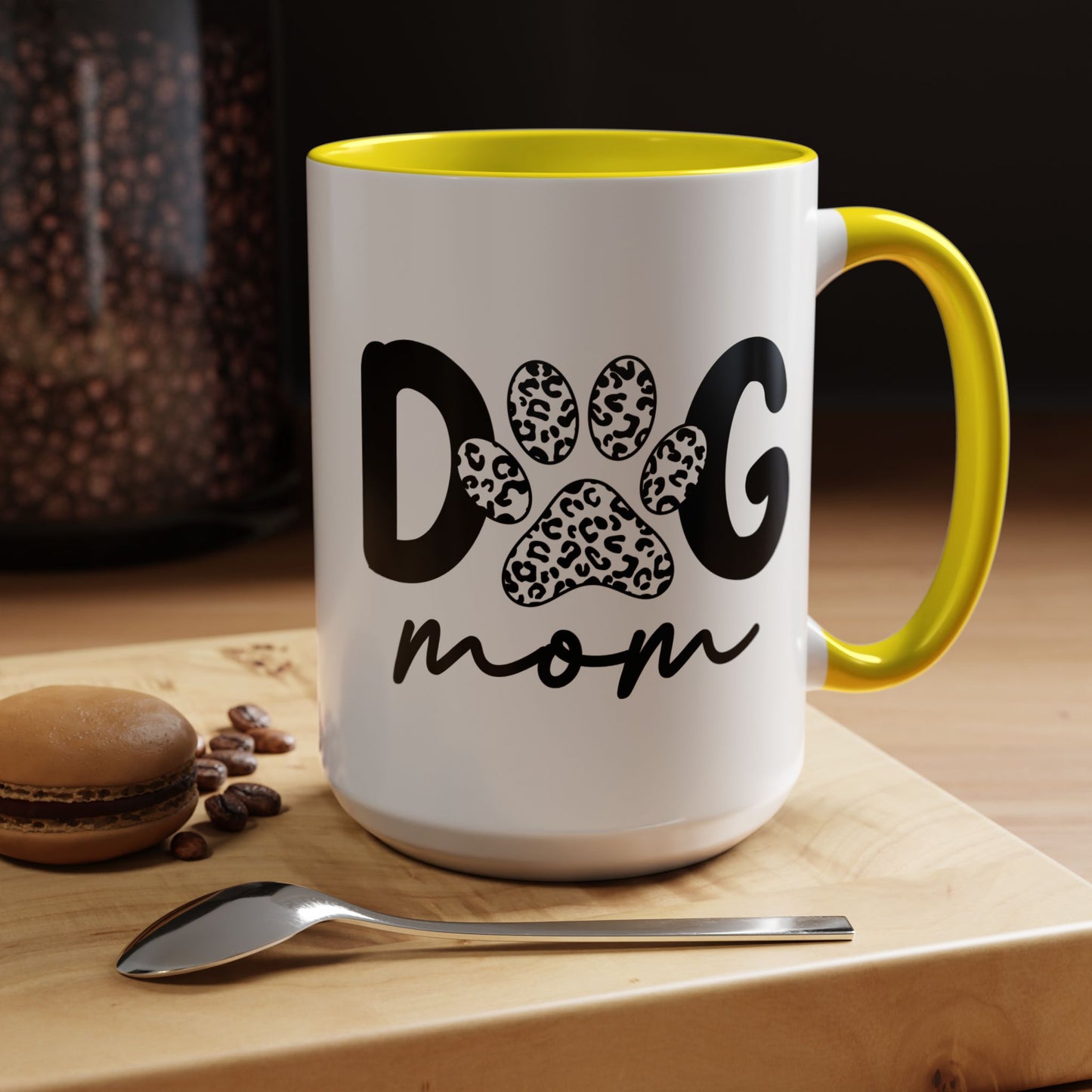 Dog Mom Accent 15oz Coffee Mug - Perfect Gift for Pet Lovers