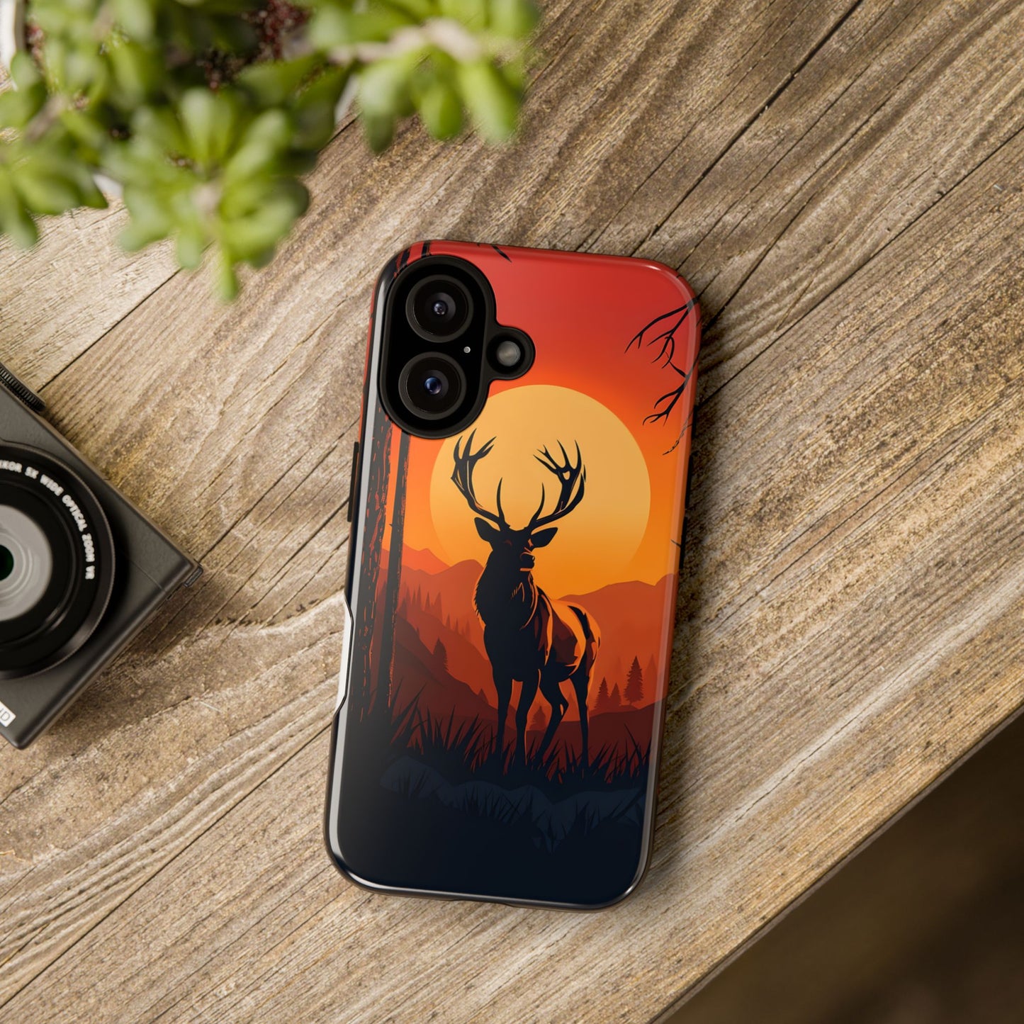 Wildlife Phone Case - Stag and Sunset Design for Nature Lovers