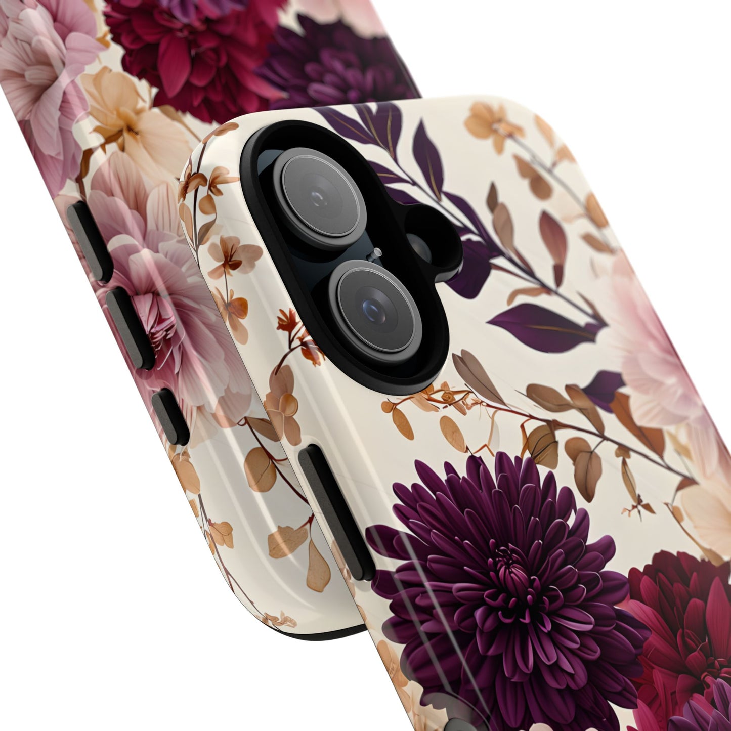 Floral Tough Phone Case - Elegant Design for iPhones & Androids