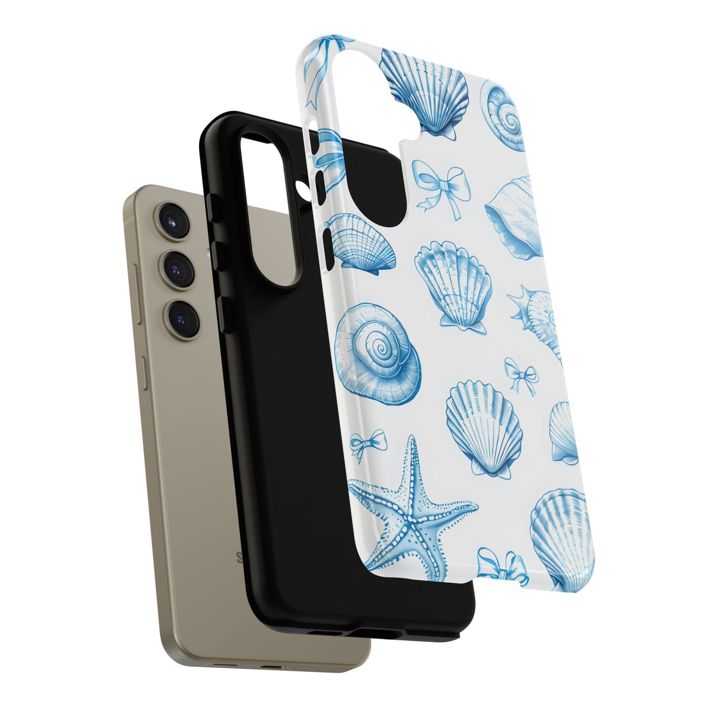 Coquette-Coastal Ocean-Themed Phone Case - Seashell and Starfish Design