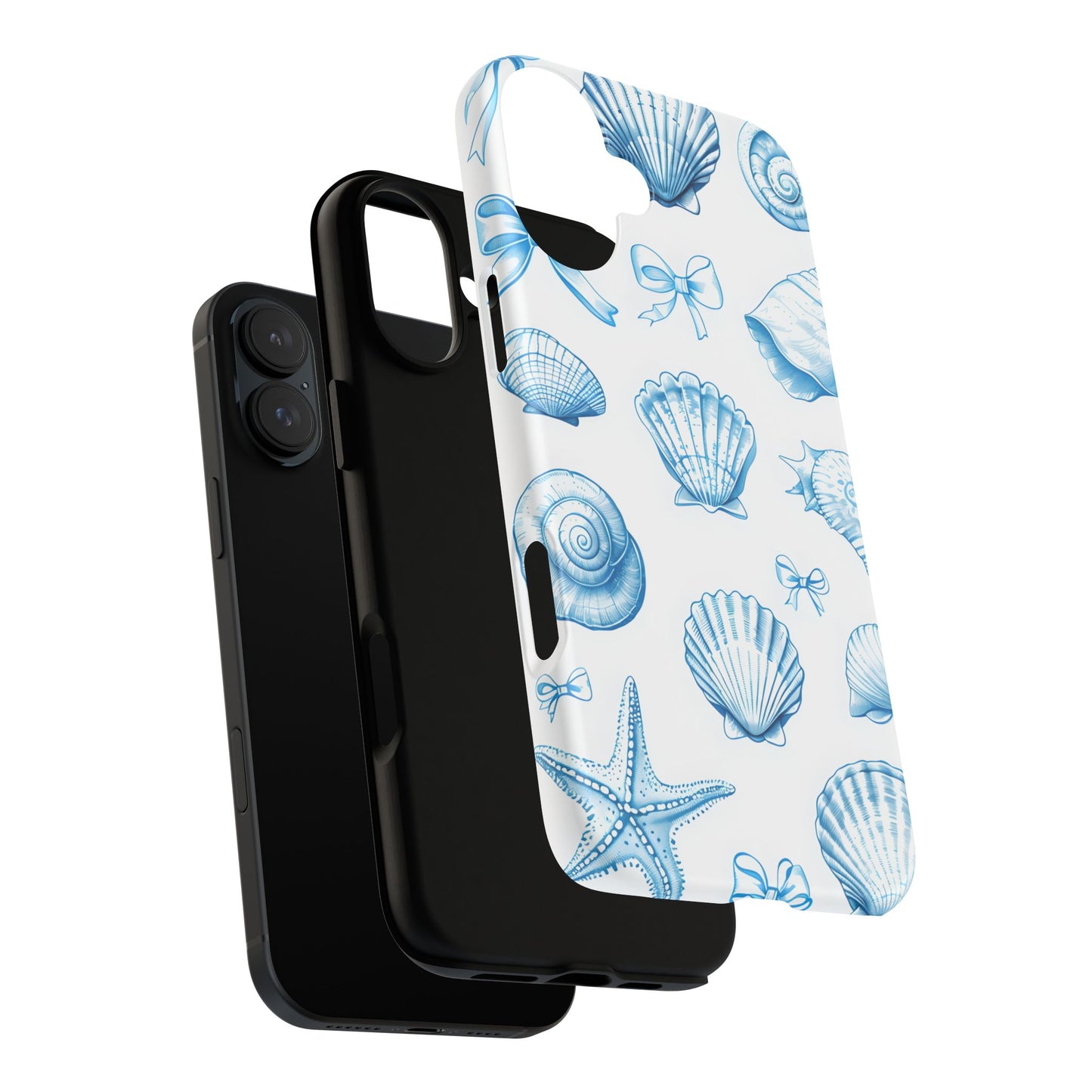 Coquette-Coastal Ocean-Themed Phone Case - Seashell and Starfish Design