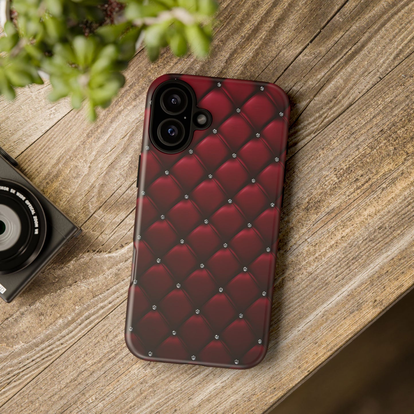 Luxurious Red Leather Phone Case – Stylish Protection for Your Device