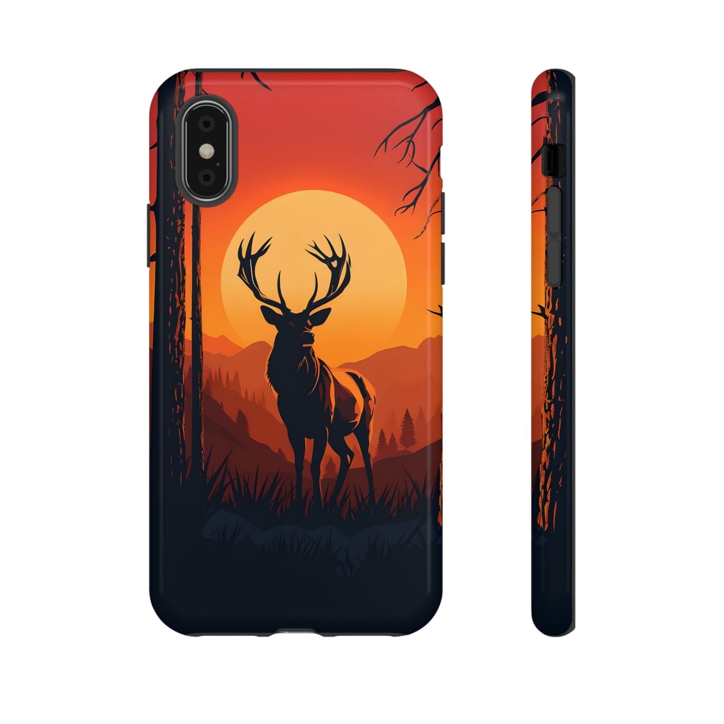 Wildlife Phone Case - Stag and Sunset Design for Nature Lovers