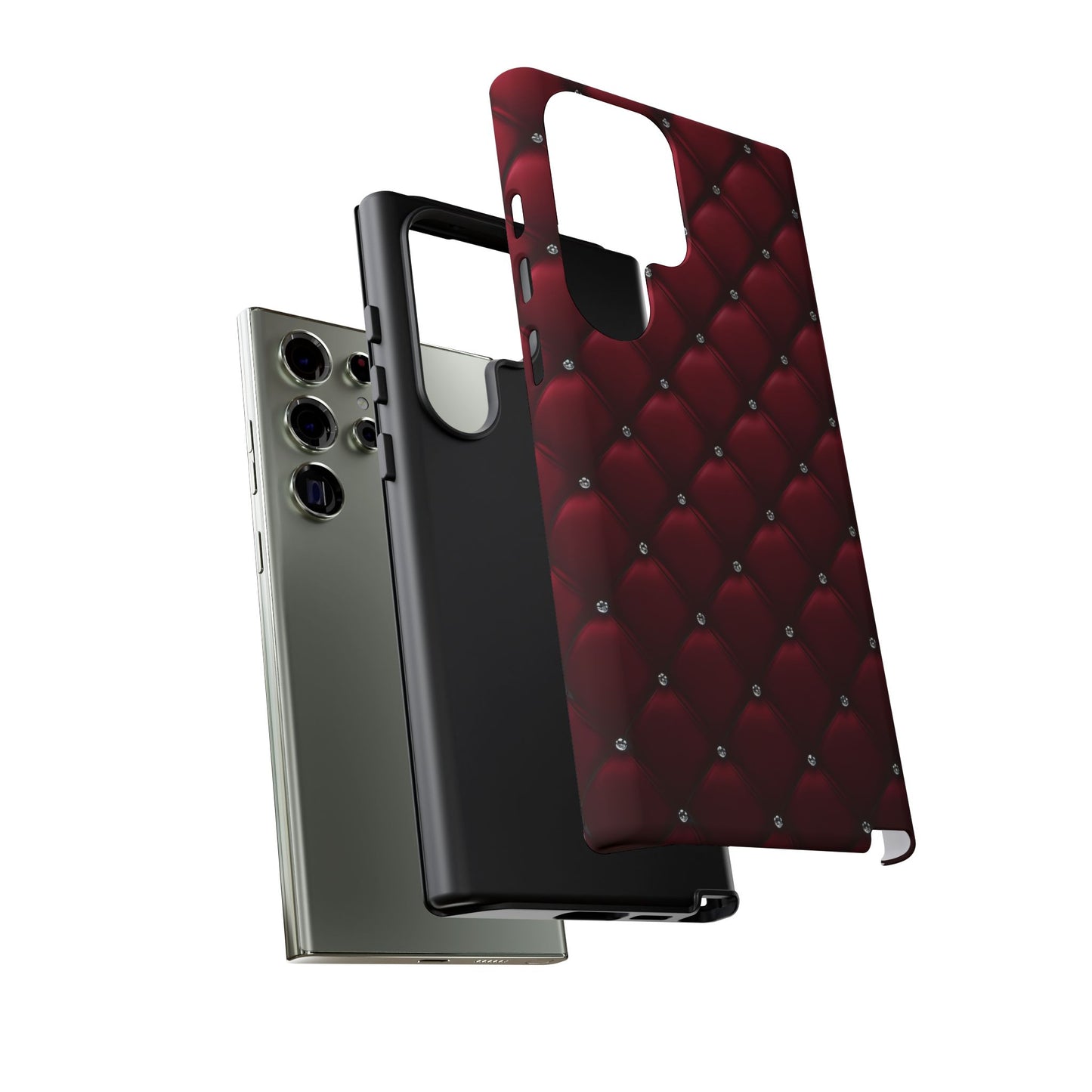 Luxurious Red Leather Phone Case – Stylish Protection for Your Device