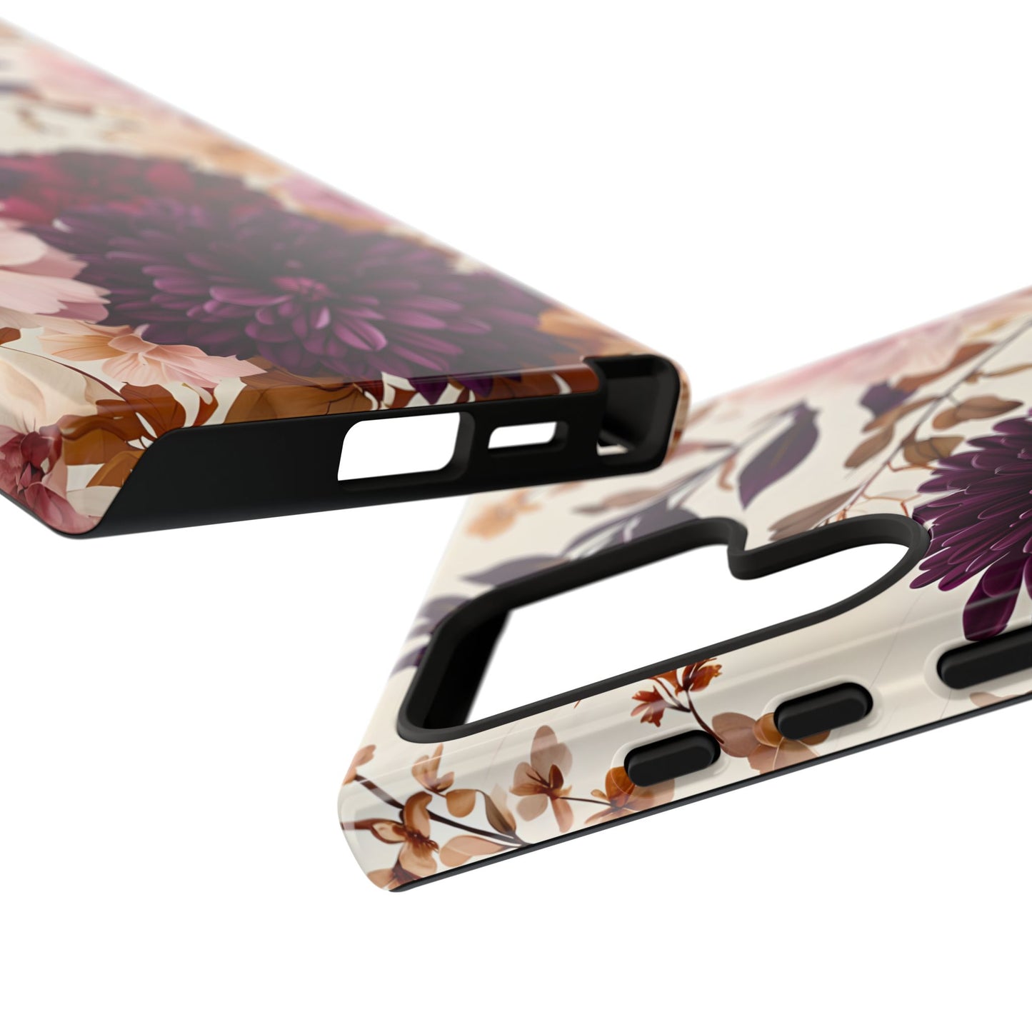 Floral Tough Phone Case - Elegant Design for iPhones & Androids