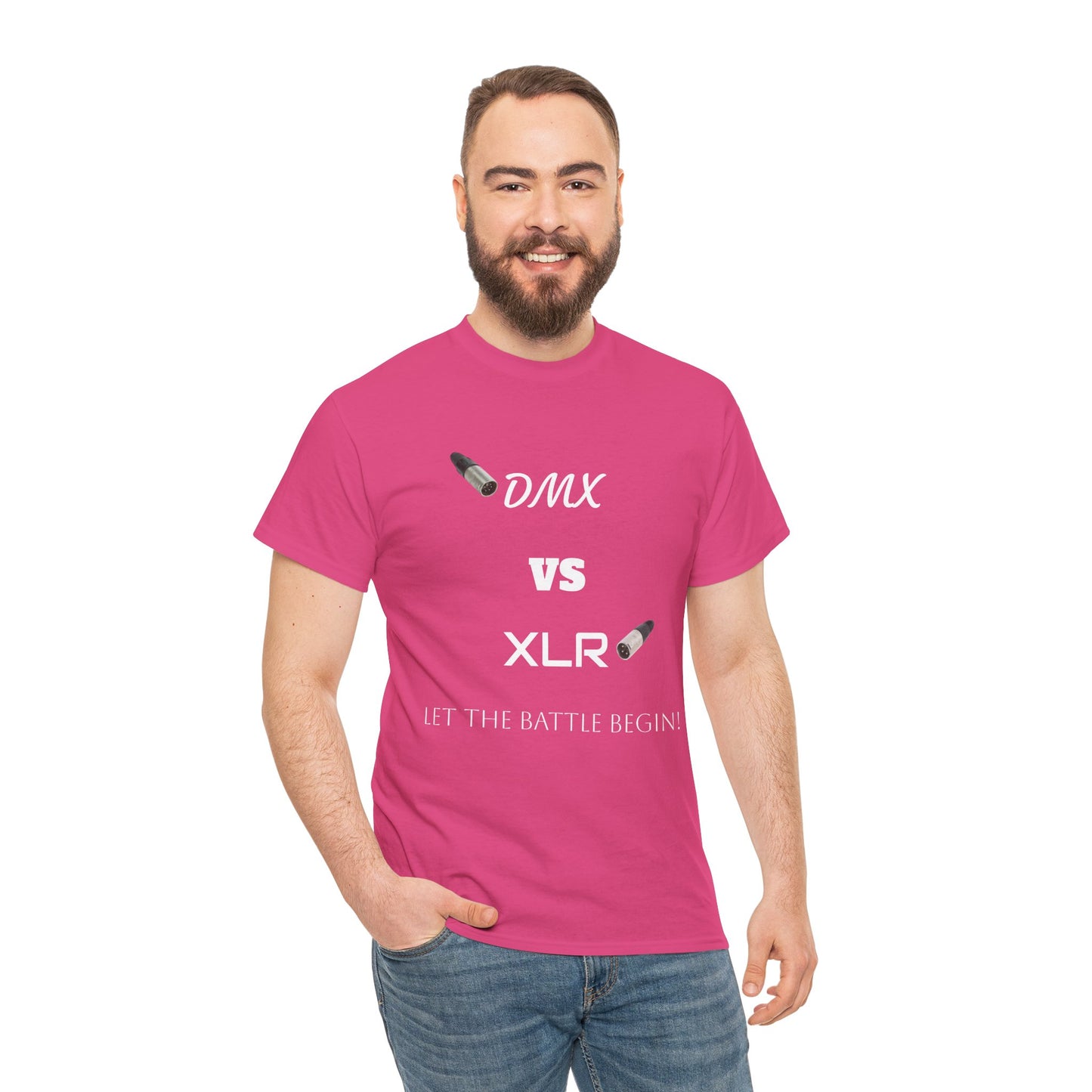 DMX vs XLR Battle Graphic Unisex Heavy Cotton Tee