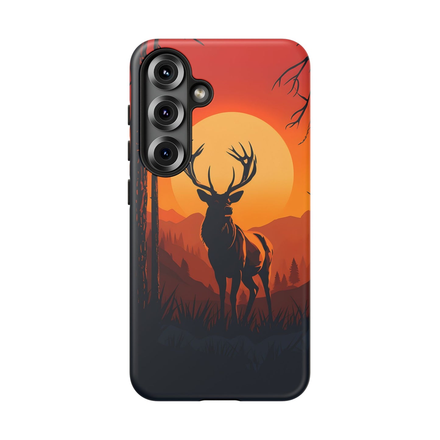 Wildlife Phone Case - Stag and Sunset Design for Nature Lovers