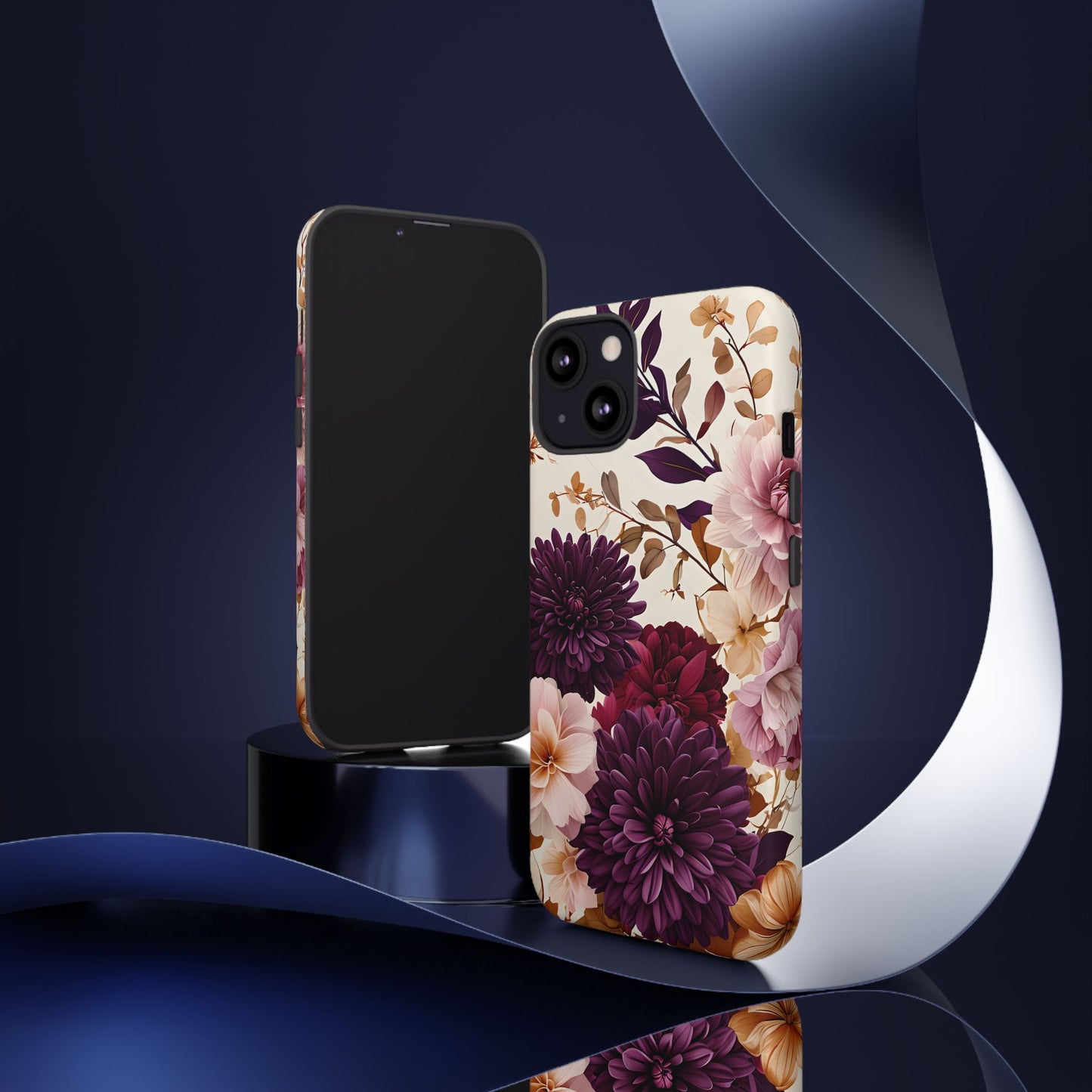 Floral Tough Phone Case - Elegant Design for iPhones & Androids