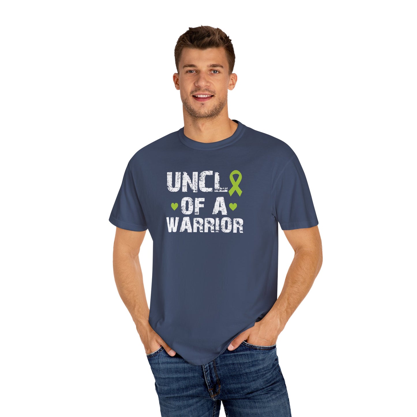 Uncle of a Warrior T-Shirt | Garment-Dyed Comfort Tee, Gift for Family, Supportive Apparel for Awareness Events, Relaxed Fit