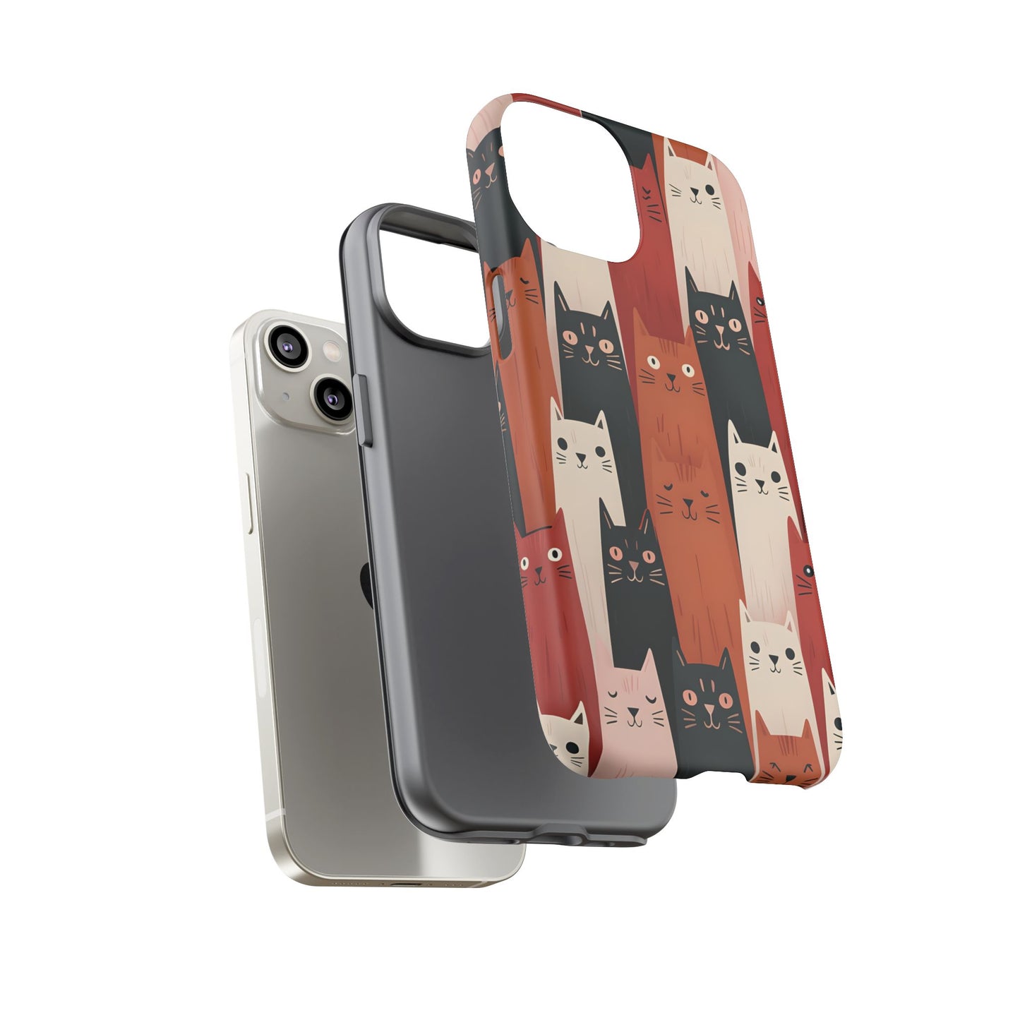 Playful Cat Phone Case - Tough & Stylish Purrfect for Cat Lovers