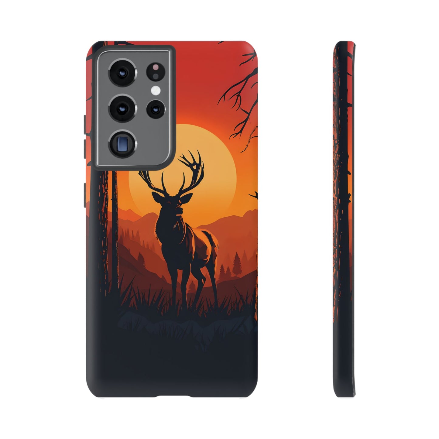 Wildlife Phone Case - Stag and Sunset Design for Nature Lovers