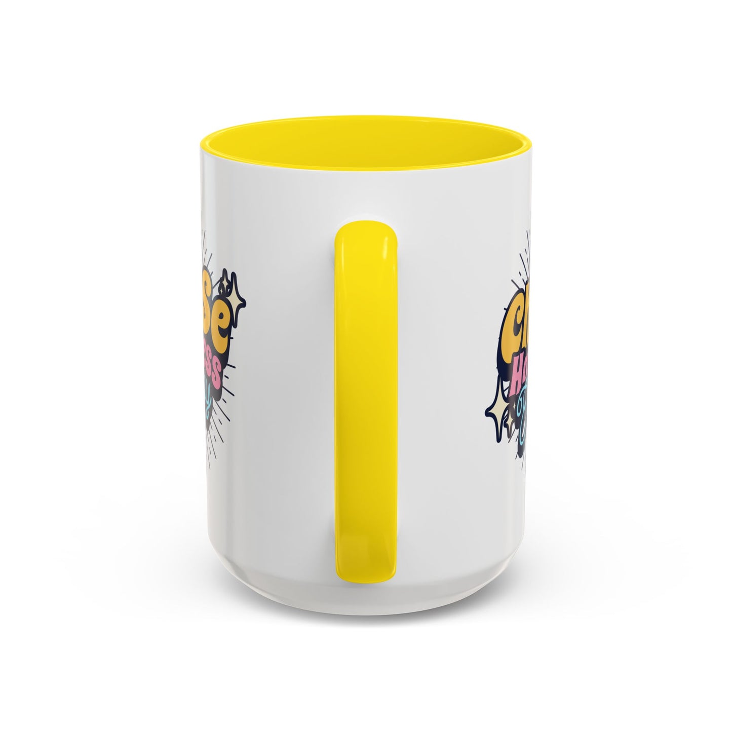 Choose Happiness Everyday 15oz Coffee Mug - Colorful Ceramic Cup for Positive Vibes