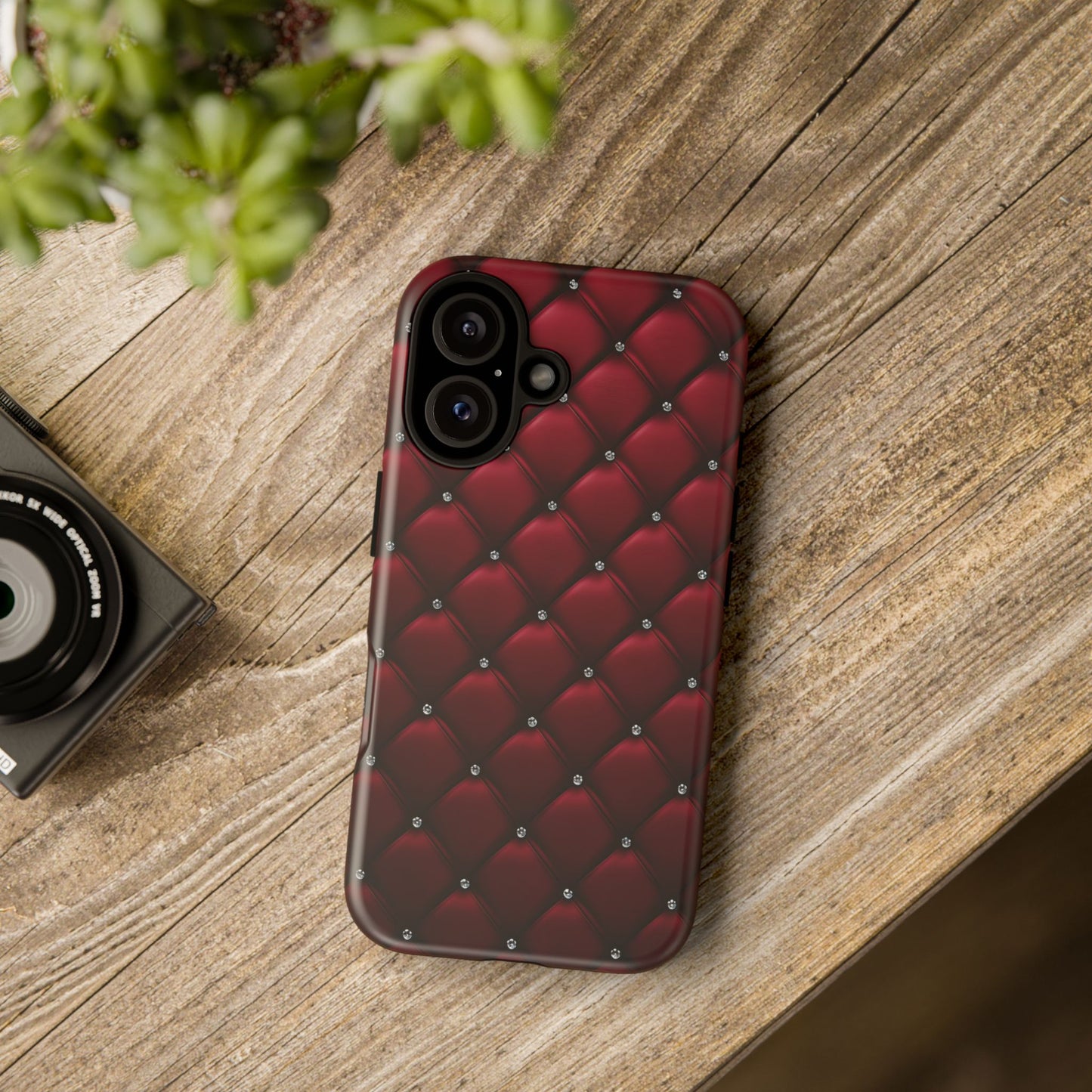 Luxurious Red Leather Phone Case – Stylish Protection for Your Device