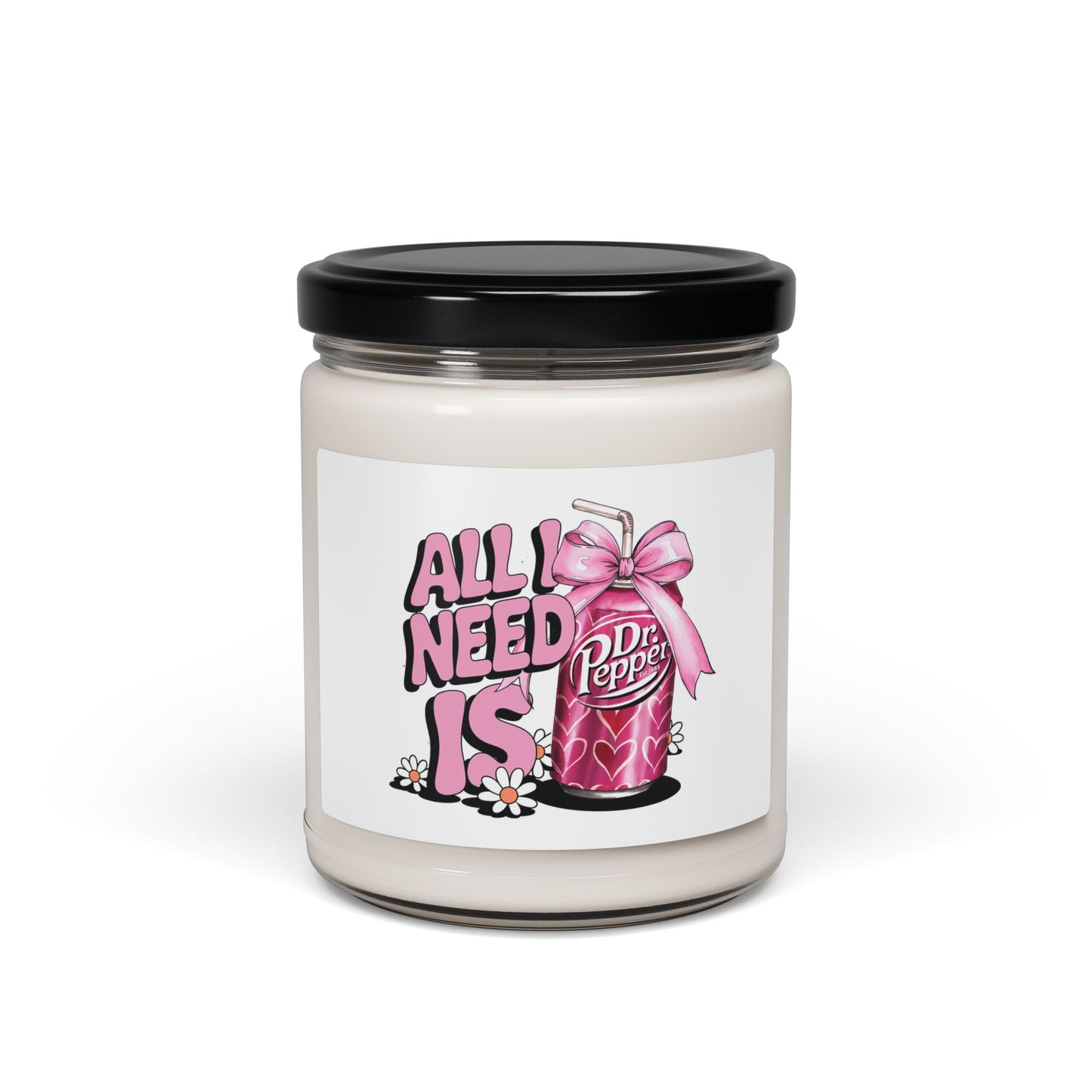 Scented Soy Candle - All I Need is Dr Pepper, 9oz, Fun Gift for Soda Lovers