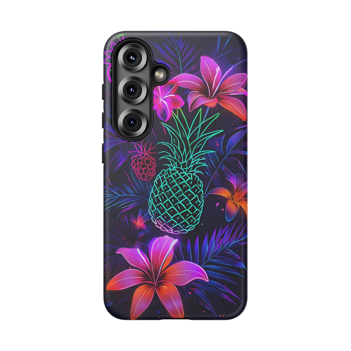 Tough Cases - Tropical Neon Floral iPhone Case