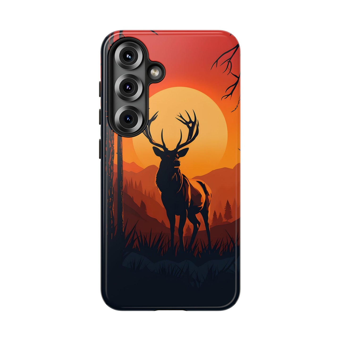 Wildlife Phone Case - Stag and Sunset Design for Nature Lovers