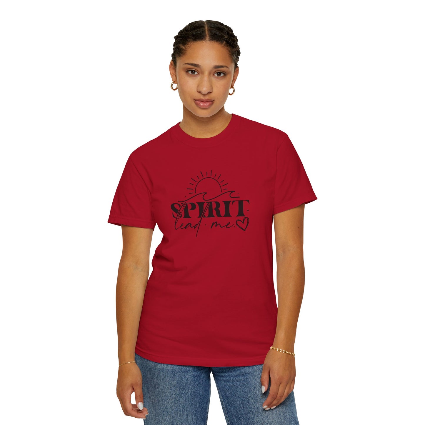 Inspirational Unisex Garment-Dyed T-Shirt - 'Spirit Lead Me' & 'Where My Trust Is'