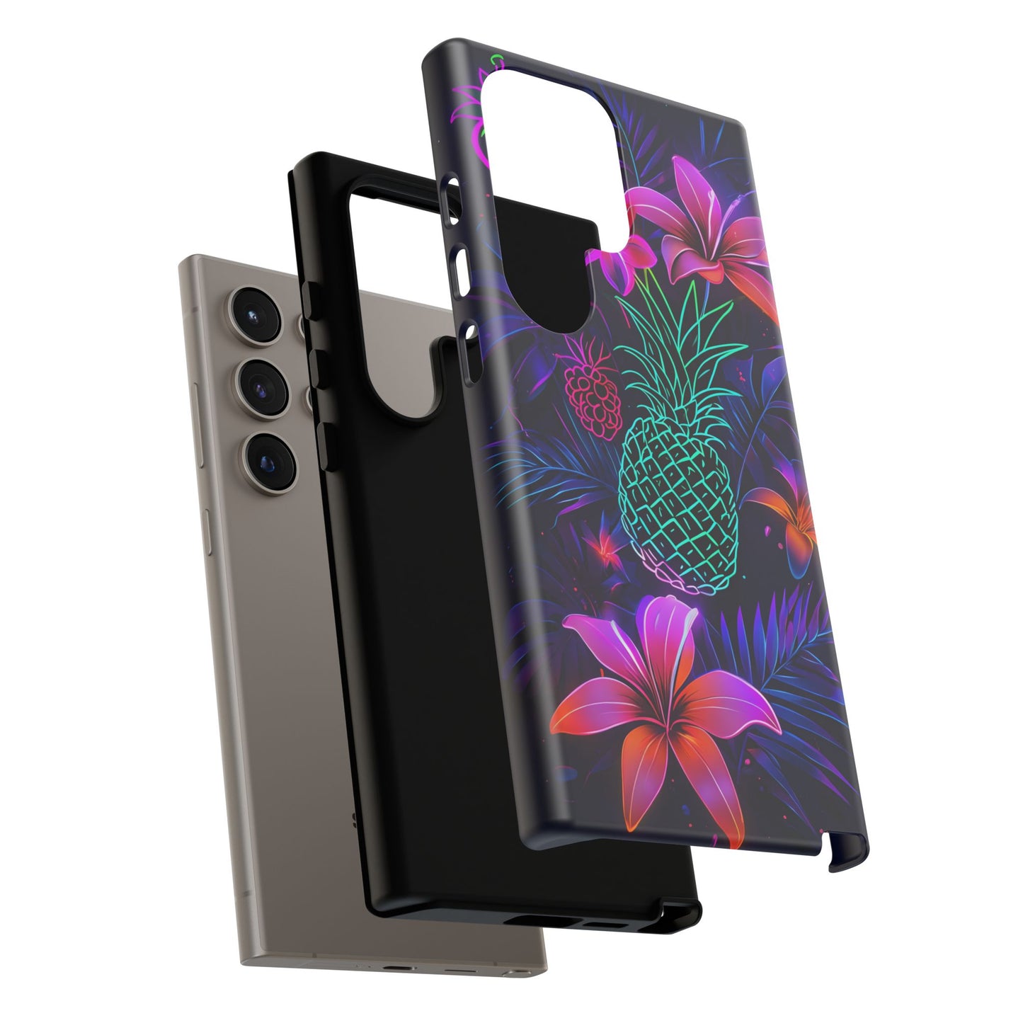 Tough Cases - Tropical Neon Floral iPhone Case