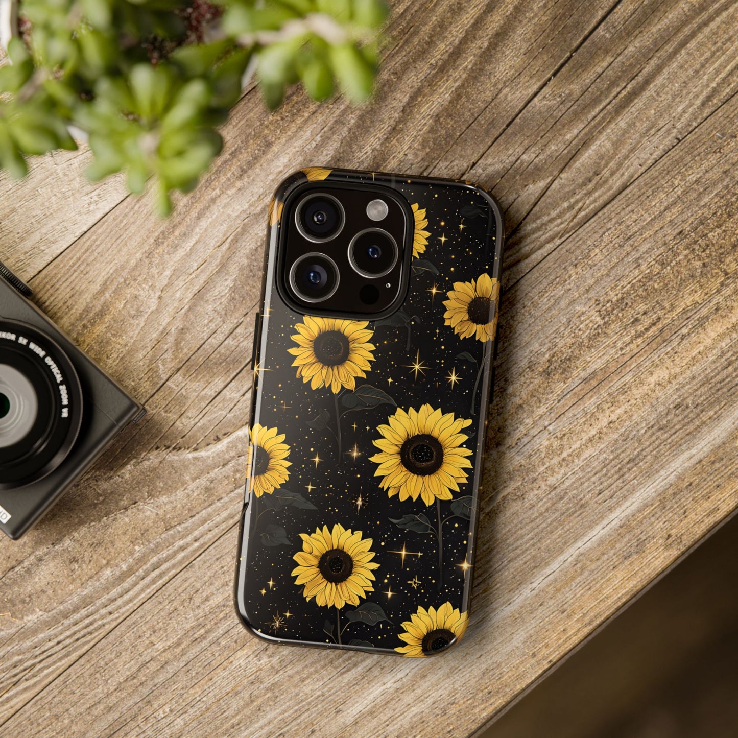 Sunflower Galaxy Tough Case - Durable Phone Cover with Floral Design