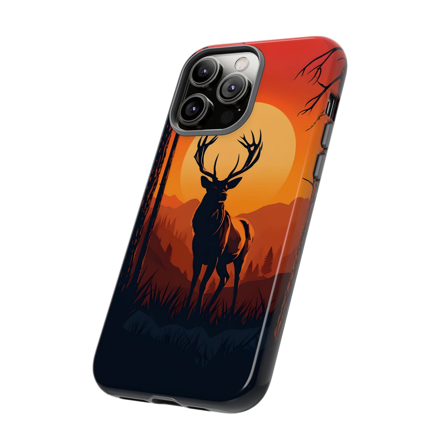 Wildlife Phone Case - Stag and Sunset Design for Nature Lovers