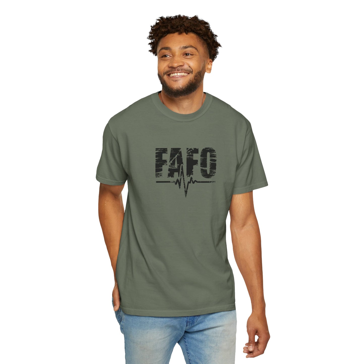Unisex Garment-Dyed T-Shirt – "FAFO" Graphic Tee for Casual Vibes