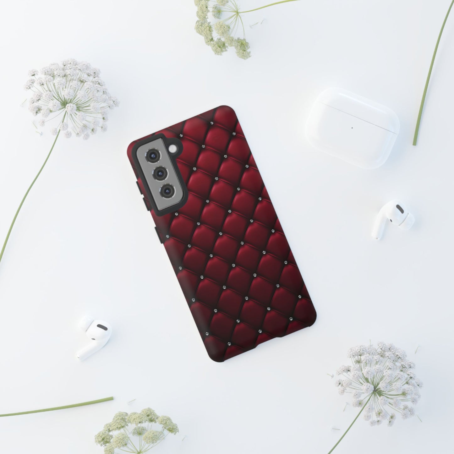 Luxurious Red Leather Phone Case – Stylish Protection for Your Device